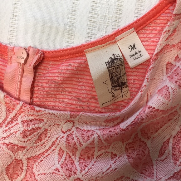 Francesca’s Floral Pink Scoop Neck Dress, sz M - Picture 6 of 7